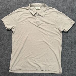 Wellen Mens Polo Shirt Large Hemp Blend Organic Cotton Short‎ Sleeve Casual Top